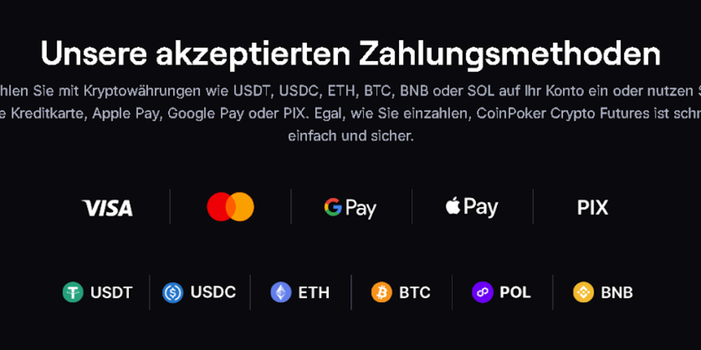 Einzahlung bei CoinFutures
