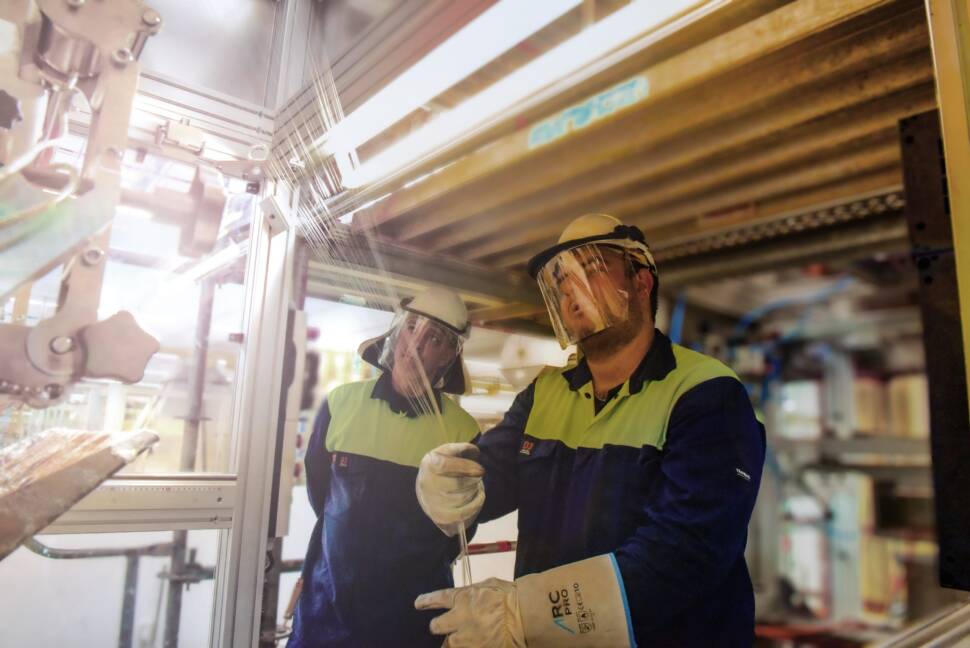 Faserproduktion in FibreCoat