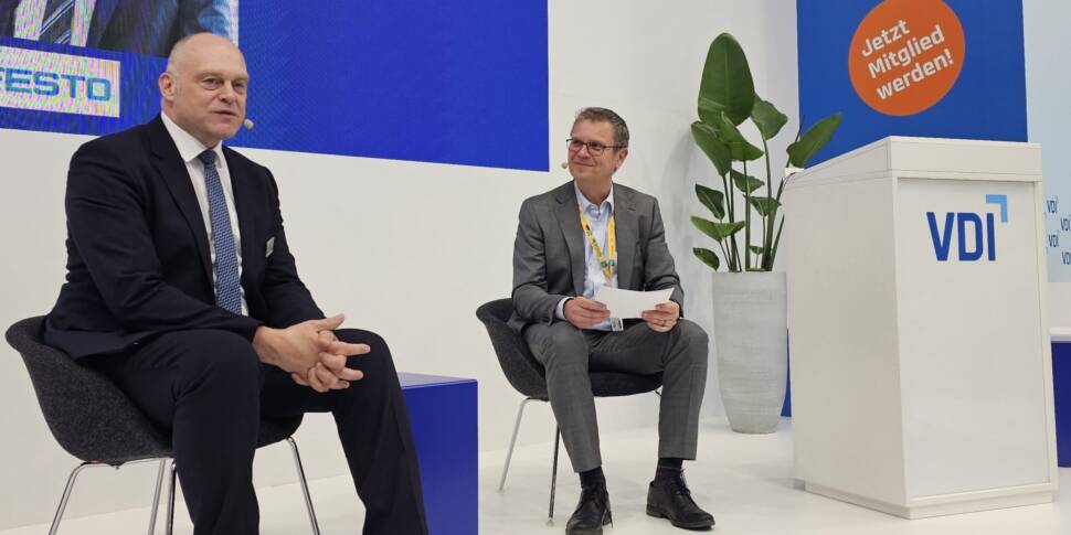 Thomas Böck, Vorstandsvorsitzender von Festo, im Gespräch mit Martin Ciupek