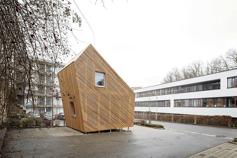 Das Circular Tiny House auf dem Campus der Hochschule Coburg