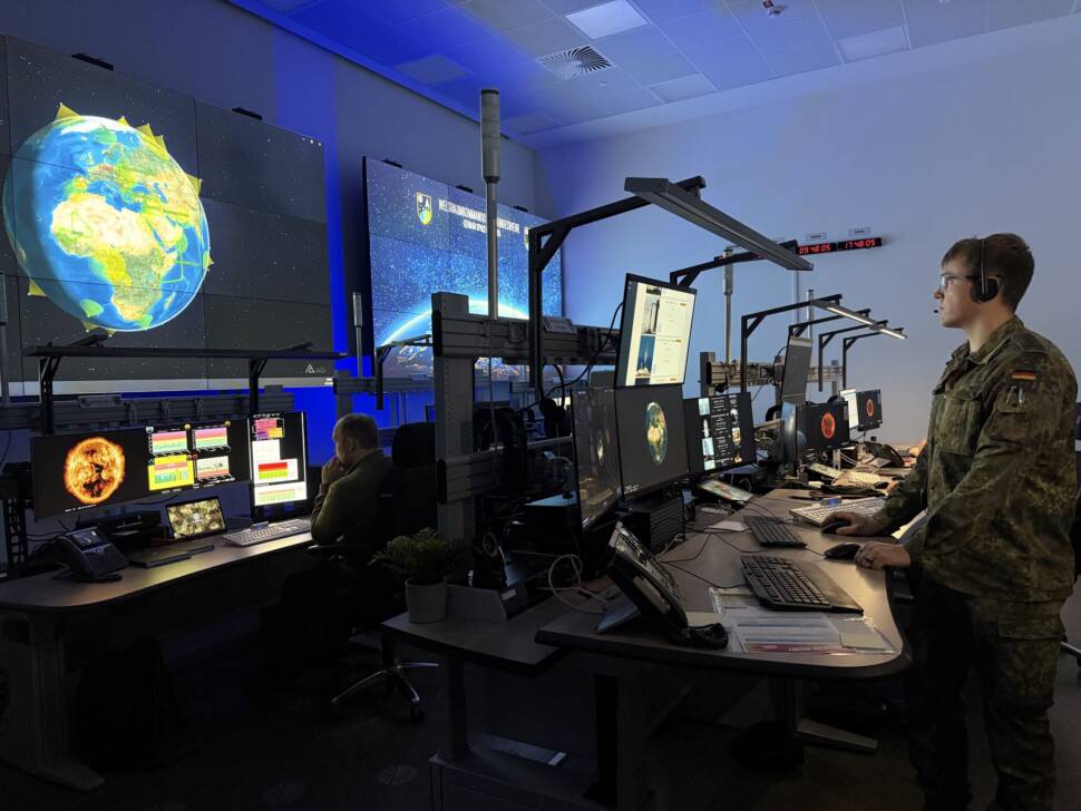 Das Weltraumlagezentrum der Bundeswehr.