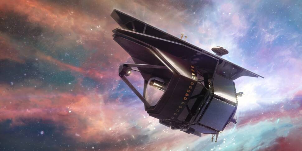 Computerdarstellung des Weltraumteleskops Prima. Damit will die Nasa ab 2033 im Ferinfraroten Gas- und Staubwolken beobachten.